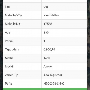TARLA_SATILIK ULA_MUĞLA